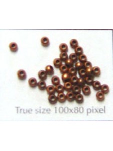 Brass Bead 2.5mm Lge Hole Antique Copper
