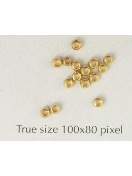 Brass Bead 2.5mm Large Hole G/P