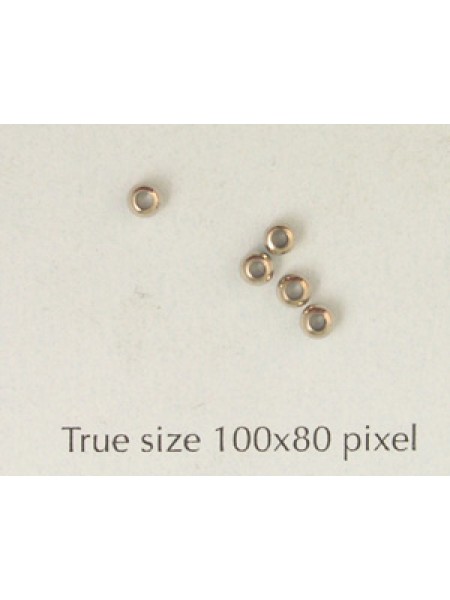 Brass Bead 2.5mm Large Hole Nickel Pl.