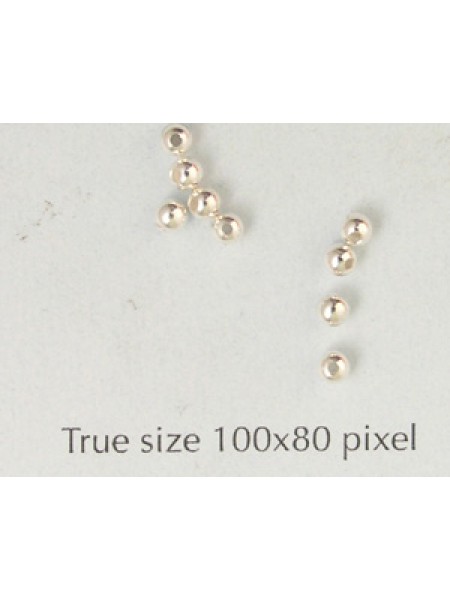 Brass Bead 2.5mm Large Hole Silver Pl NF