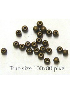 Brass Bead 3mm Large Hole Antique
