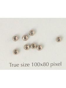 Brass Bead 3mm Large Hole Nickel Colo NF