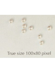 Brass Bead 3mm Large Hole Silver Plated
