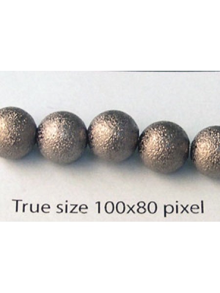 Stardust Bead 8mm Round Black Nickel