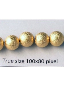 Stardust Bead 8mm Round Gold Plated