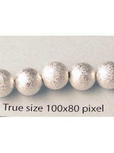Stardust Bead 8mm Round Silver Plated