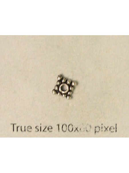 Filler Bead Square 5.5x1.3mm Anti Silver