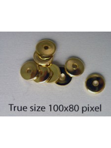 Disc Bead 6mm Gold Plated