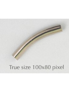 Curved Brass Tube 25x5mm Nickel plated