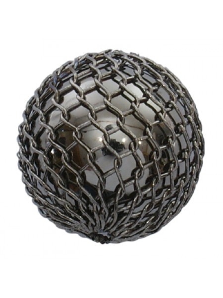 Black Mesh Copper Bead 15mm