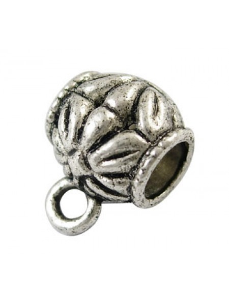 Hang Bead 10mm (H5mm) Antique Silver