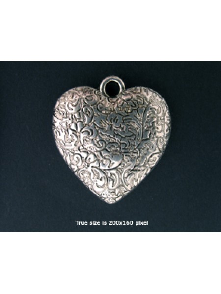 Acrylic Pendant Heart 32x30x6mm  AntiSil