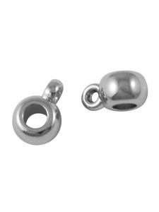 CCB Bead 8x5mm w/loop H:2mm Nickel color