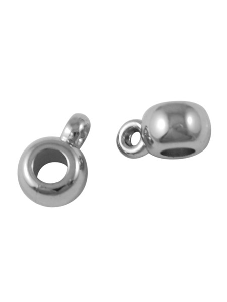 CCB Bead 8x5mm w/loop H:2mm Nickel color