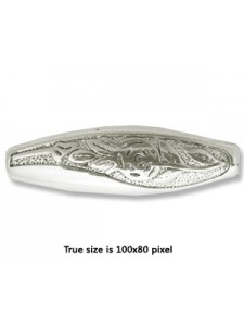 CCB Bead Rice 34x11mm Antique Silver