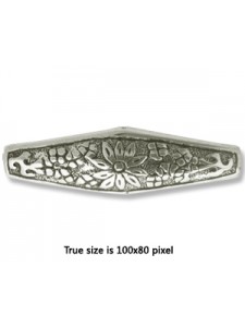 CCB Bead Rice 35x10mm Antique Silver