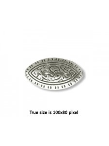CCB Bead Oval 18x10mm Antique Silver