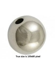 CCB Bead Round 25mm Antique Silver