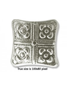CCB Bead Square 32x10mm Antique Silver