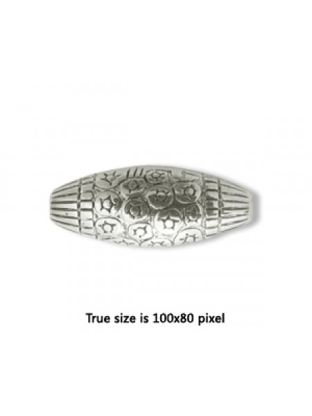 CCB Bead Rice 23x9mm Antique Silver
