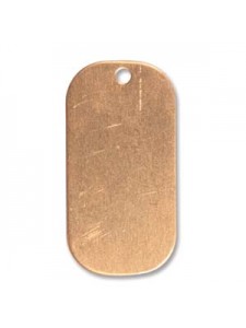 Dog Tag Copper 25x13mm 24 gauge