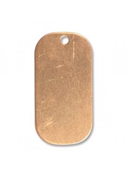 Dog Tag Copper 25x13mm 24 gauge