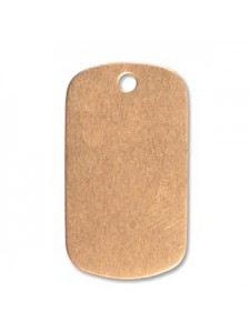 Dog Tag Copper 29x16mm 24 gauge