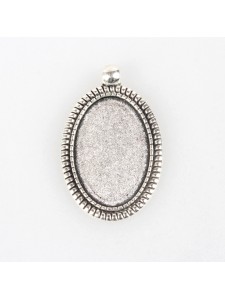 Cabochon Setting Tray 30x20mm Anti Silve