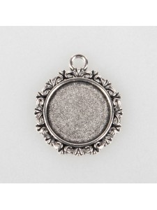 Cabochon Setting Tray 18mm Anti Silver