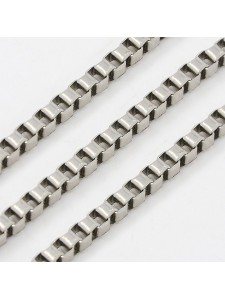 Stainless Steel Box Chain 2x2mm - Mtr