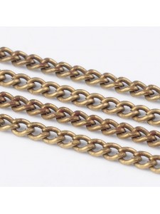 Curb Chain 2x3mm Antique Brass
