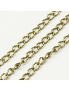 Curb Chain 4x2.3mm Antique Brass NF