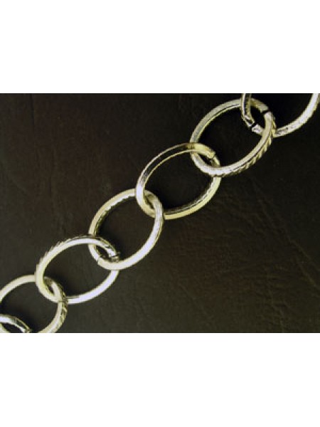 Cross chain 17x12x2mm Nickel plated -MTR