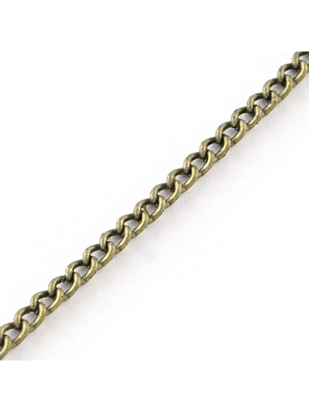 Curb Chain 2.5x1.6mm Antique Brass