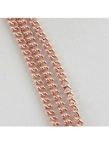 Curb Chain 4x3mm Rose Gold plated