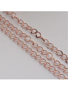 Chain Curb chain 6x3mm Rose Gold