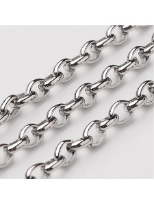 Chain Stainless Steel Rolo 4x3x1mm - mtr