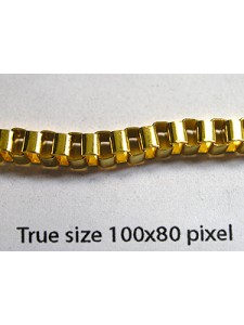 Box Chain (Iron) 4mm Gold Plated NF - mt
