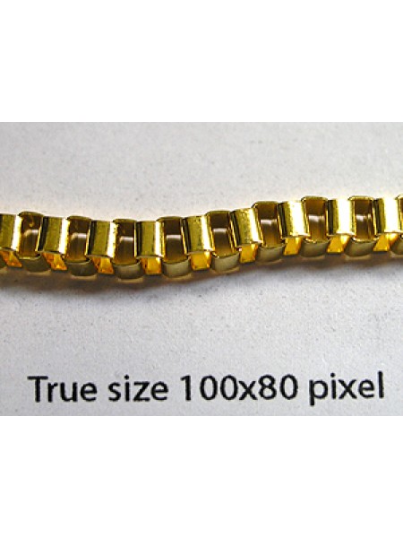 Box Chain (Iron) 4mm Gold Plated NF - mt