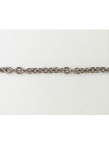 Chain Oval Links 3x2mm Black Nickel/mtr