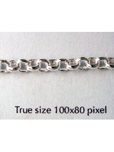 Belcher Chain 4.5mm Silver plated - mtr