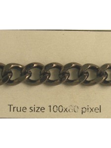 Beveled Curb Chain Black Nickel Pl - MTR