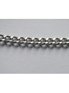 Chain Steel Curb Nickel plated per mtr