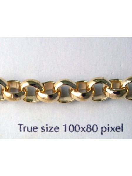 Belcher Chain 6.5mm Gold Plated-mtr