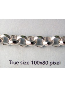 Belcher Chain 6.5mm Silver Plater - mtr