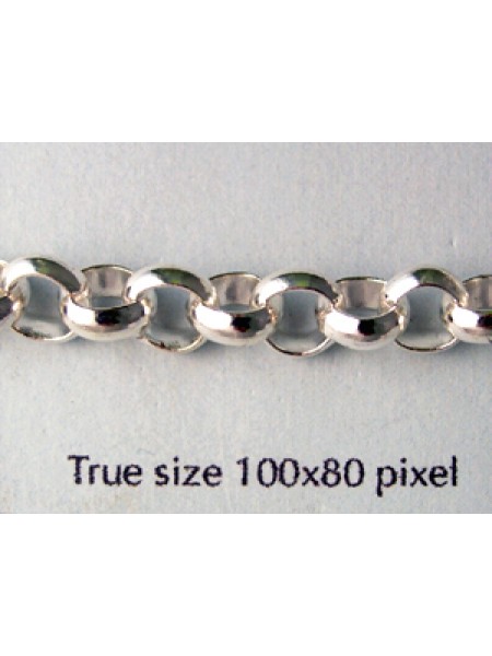 Belcher Chain 6.5mm Silver Plater - mtr