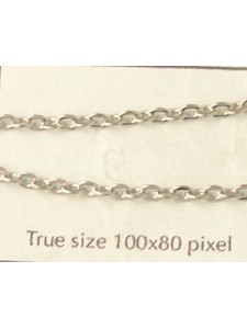 Chain Oval flat  - Nickel plated