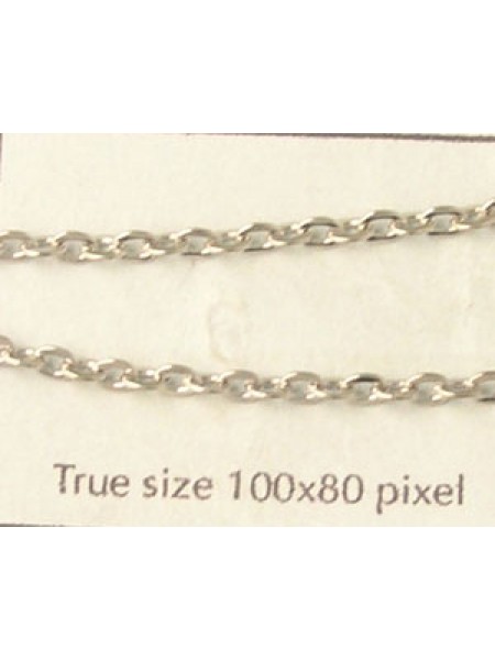 Chain Oval flat  - Nickel plated