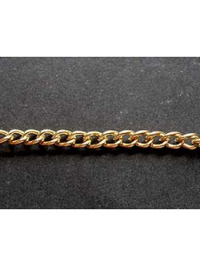 Curb Chain (Steel) 180 Gold pl - per M
