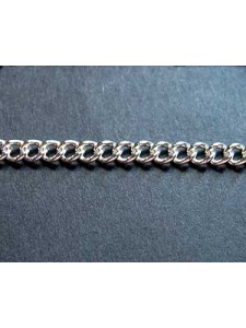 Curb Chain (Steel) 180 Silver pl - per M